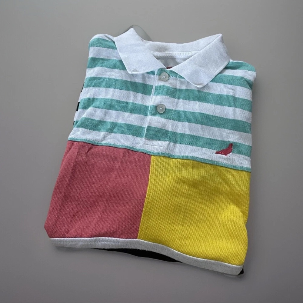 Staple Polo Men’s size Medium Streetwear Multicolor Shirt Colorblock Design